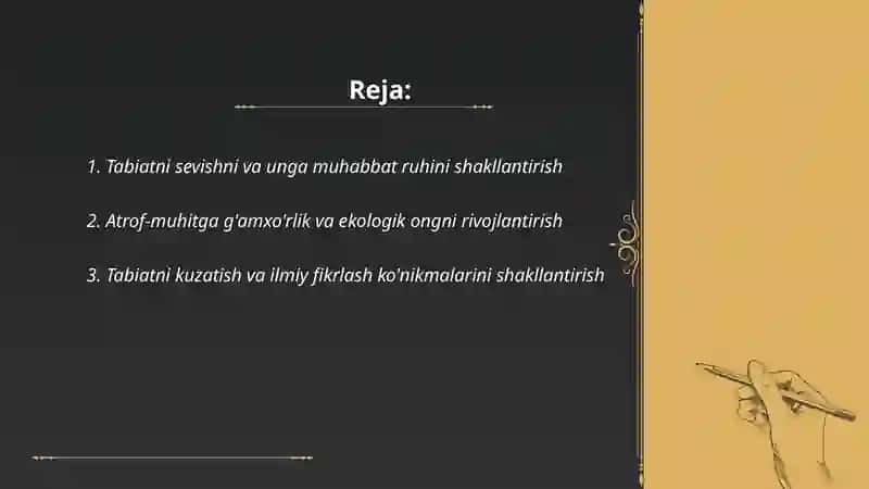 Tabiatni sevishni va unga muhabbat ruhini shakllantirish 2