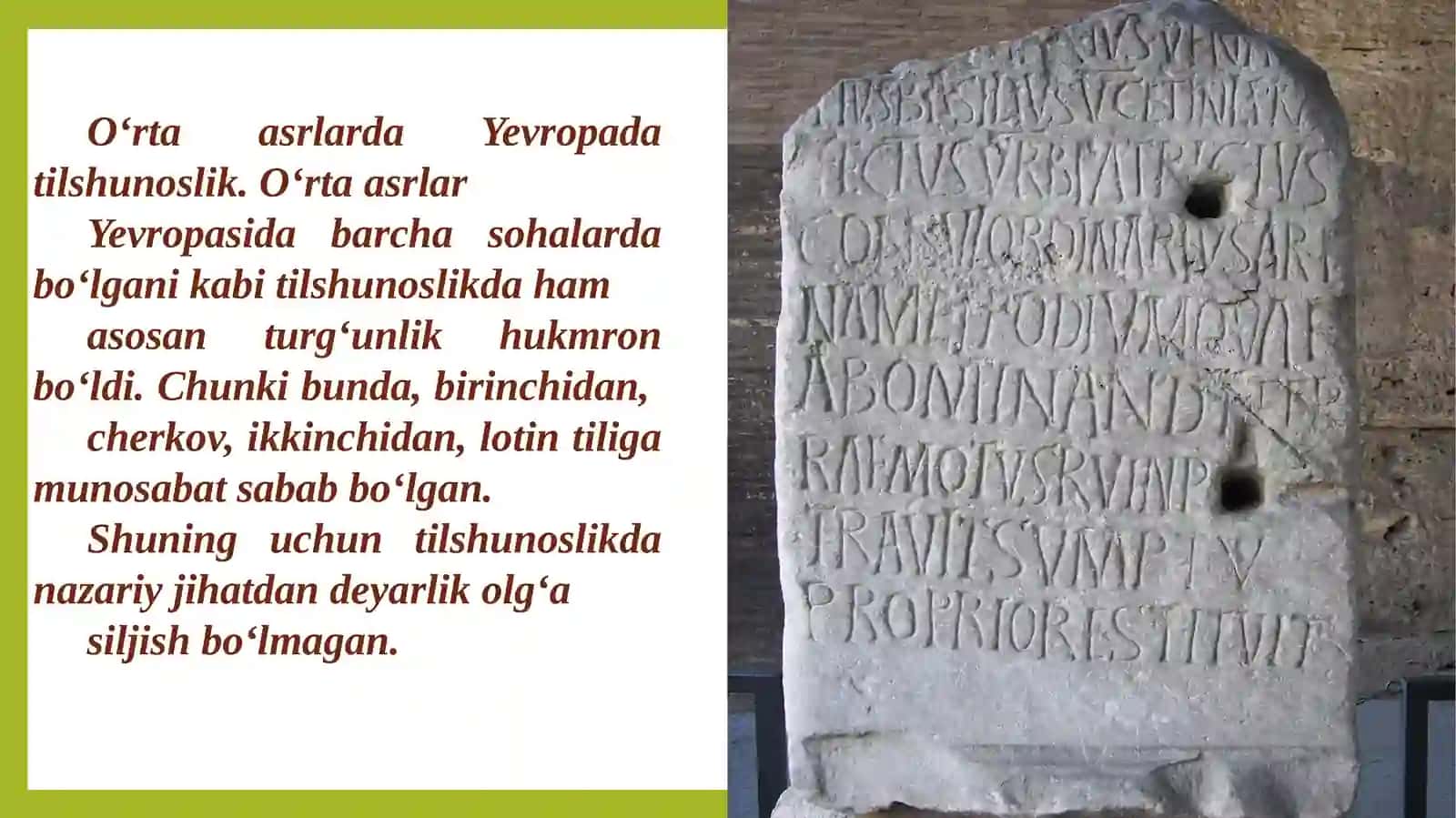 O‘rtaasrlarda Yevropatilshunosligi 2