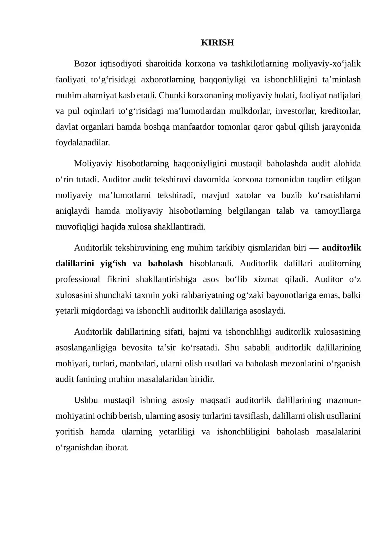 AUDITORLIK DALILLARI VA ULARNING TURLARI 2