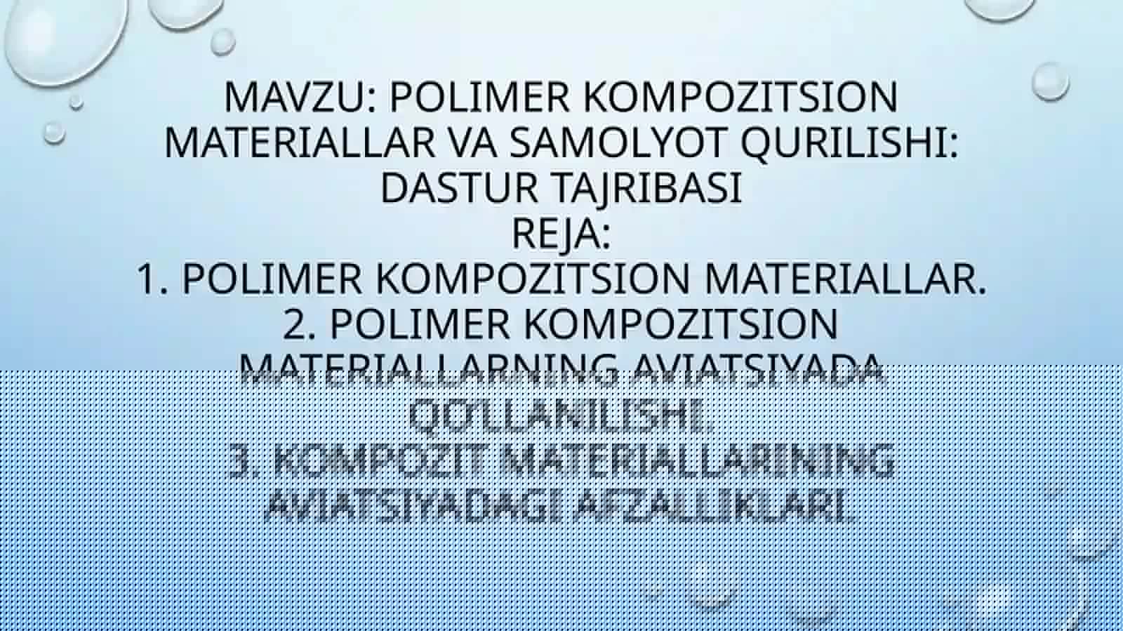 Polimer kompozitsion materiallar 2