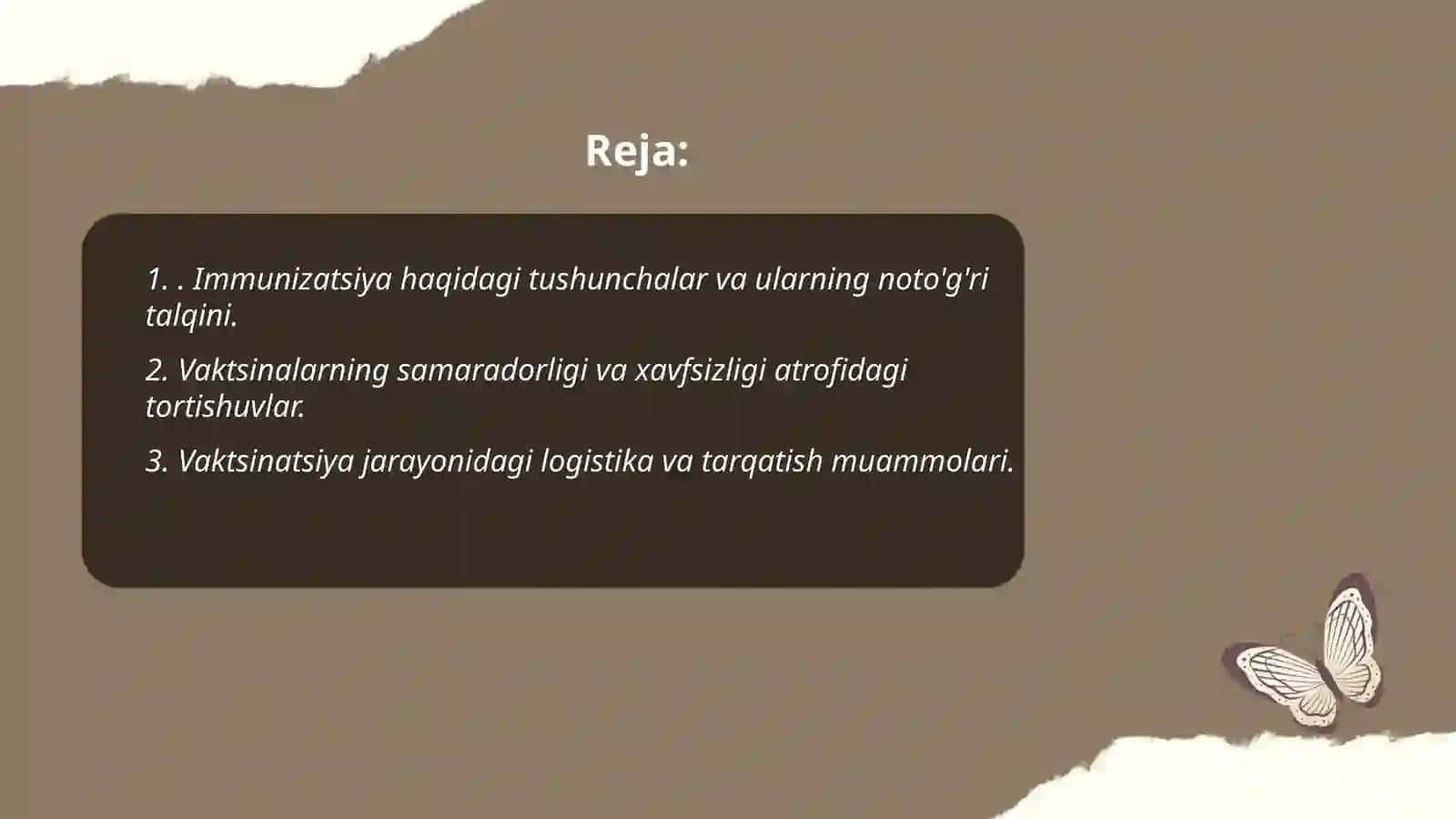 Immunizatsiyadagi muammolar. Shaxslar aro muloqat 2
