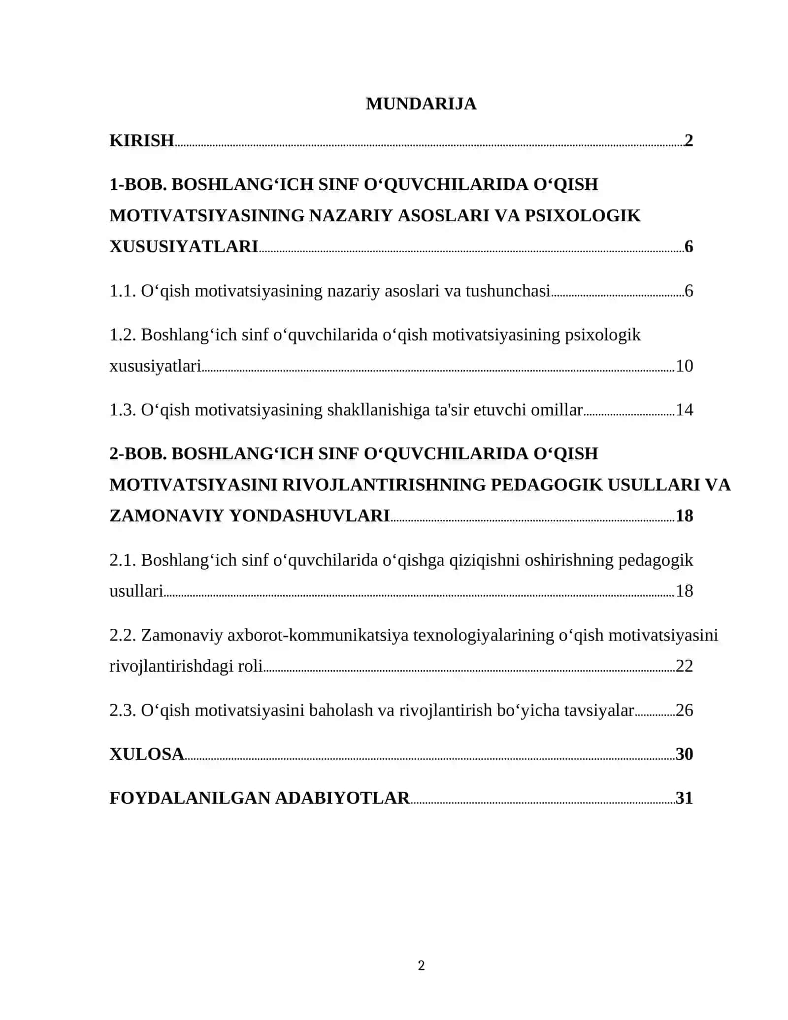 Boshlang‘ich sinf o‘quvchilarida o‘qishga motivatsiya rivoji 2