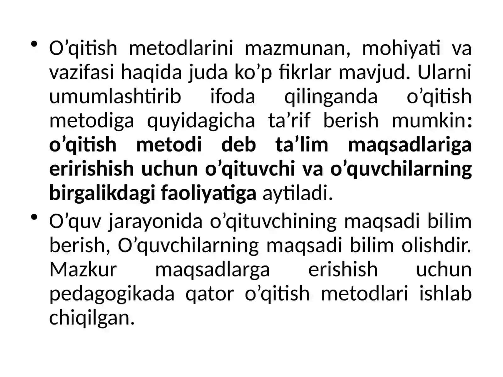 Tabiiy fanlarni o'qitish metodlari 2