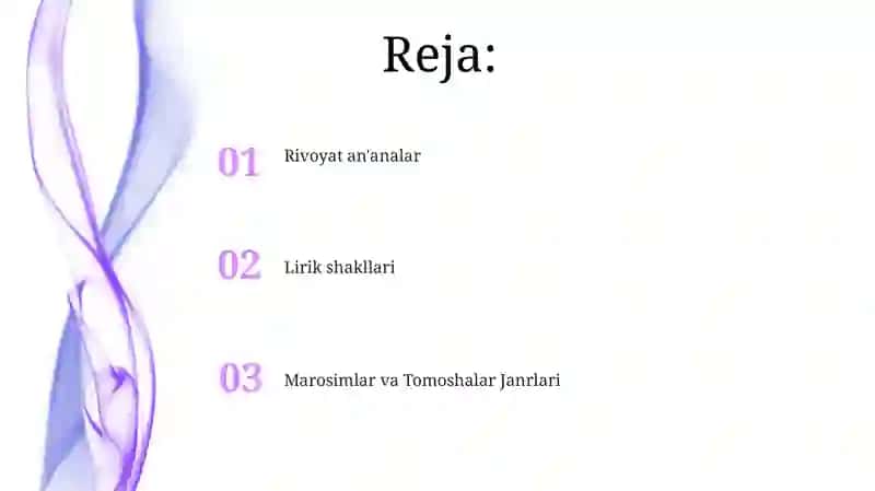 Marosimlar va Tomoshalar Janrlari 2