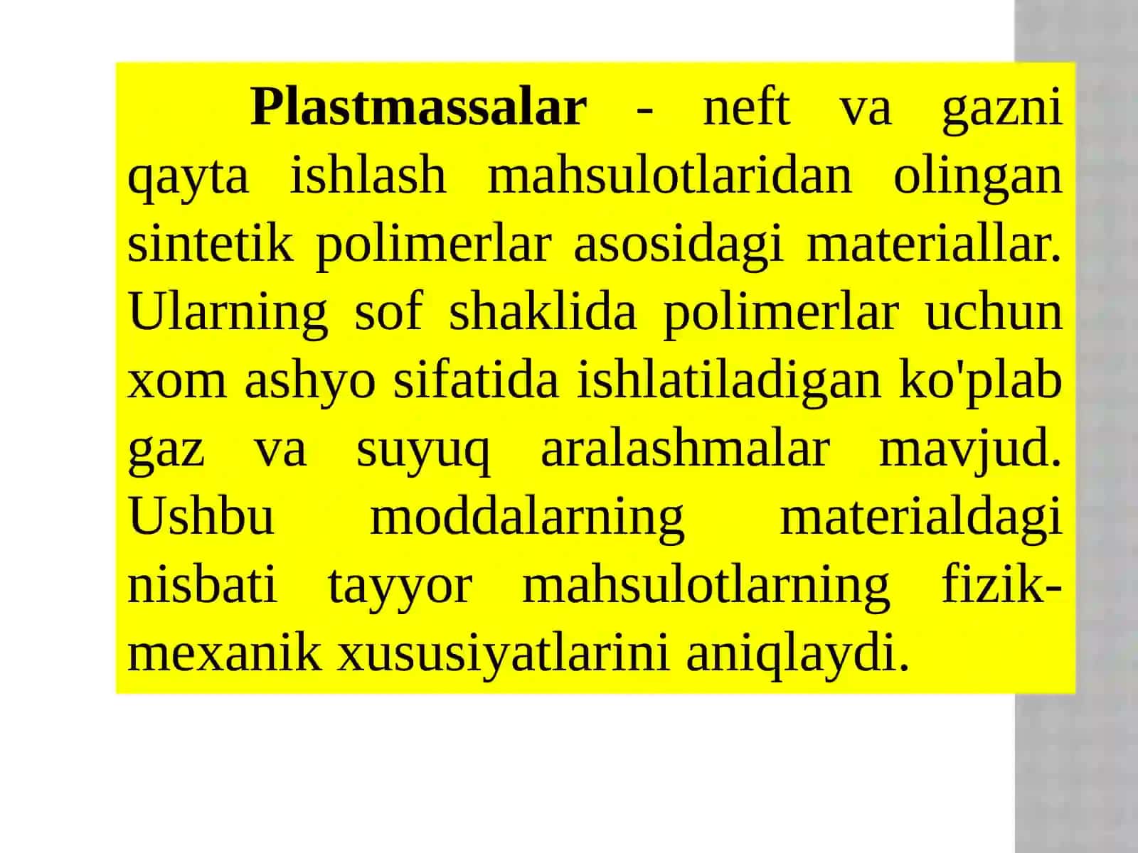 Plastmassalarni olish usullari 2