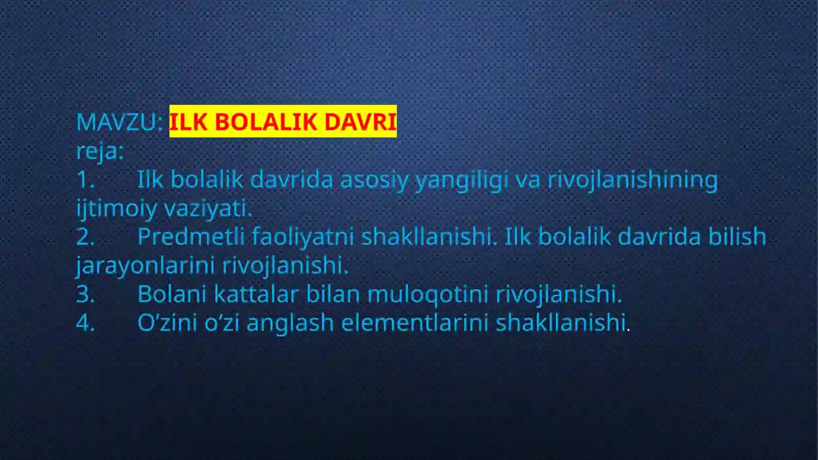 Rivojlanish  psixalogiyasi 2