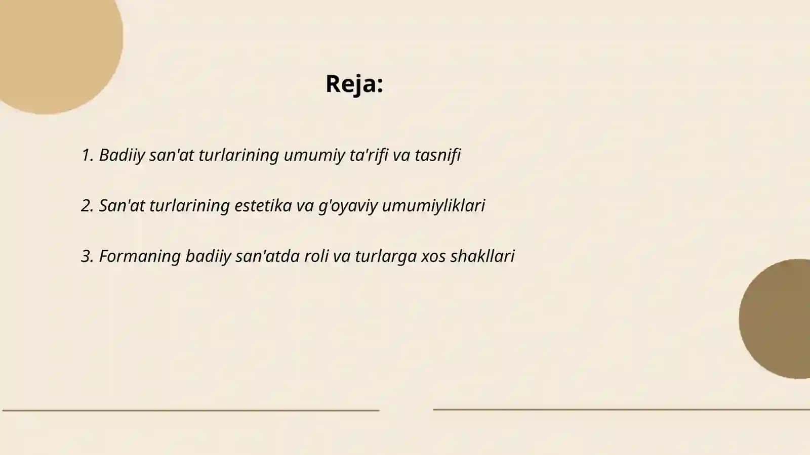 Badiiy san'at turlarini umumlashtiruvchi va farqlovchi jihatlar 2
