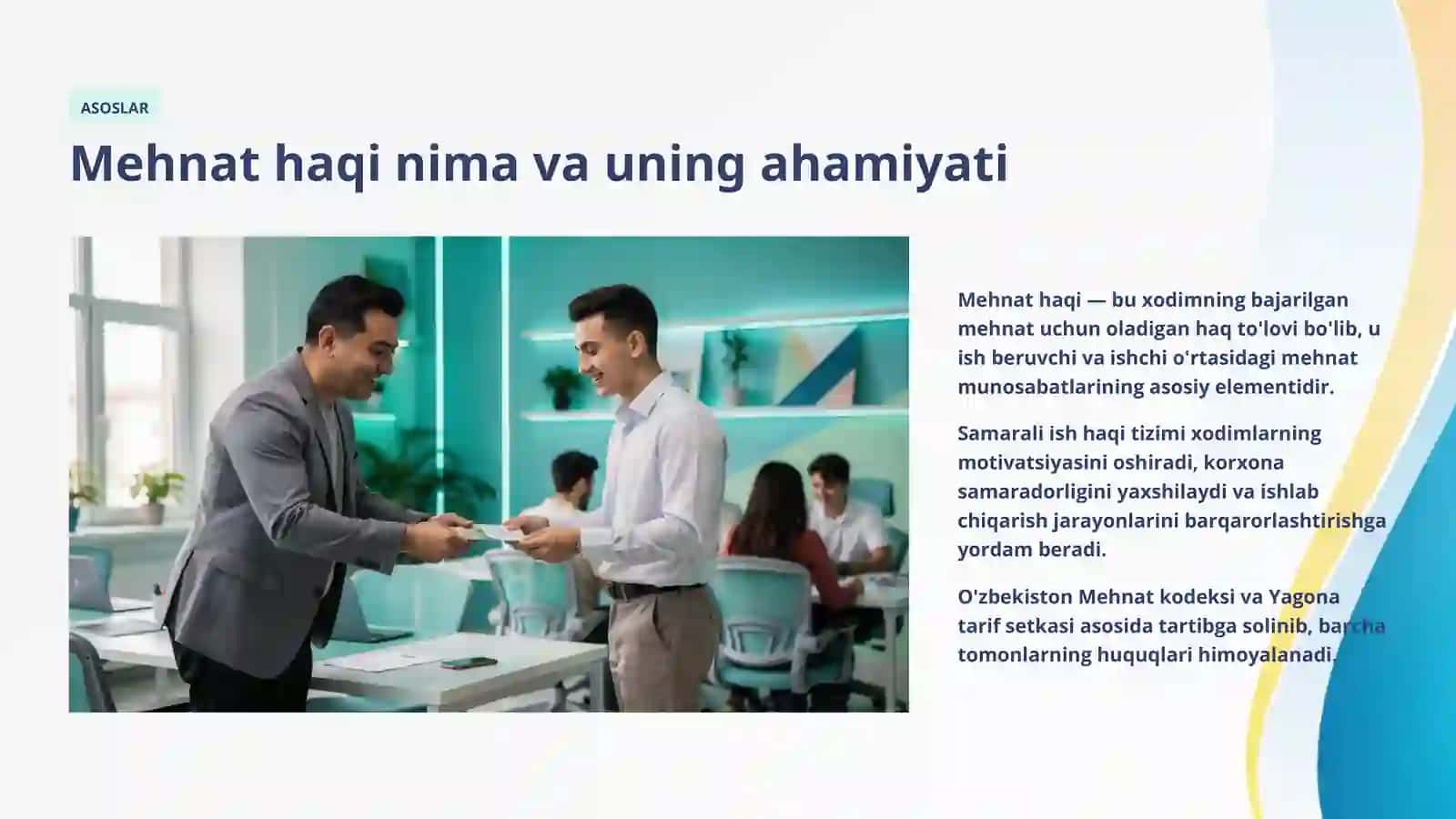 Mehnat haqi va unga haq to'lash hisobi 2