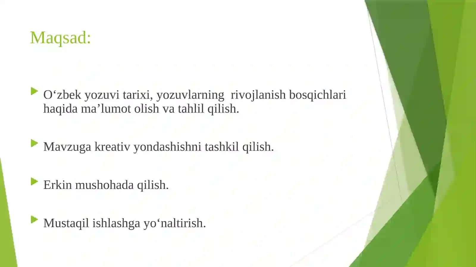 O‘zbekyozuvlarining rivojlanish bosqichlari 2