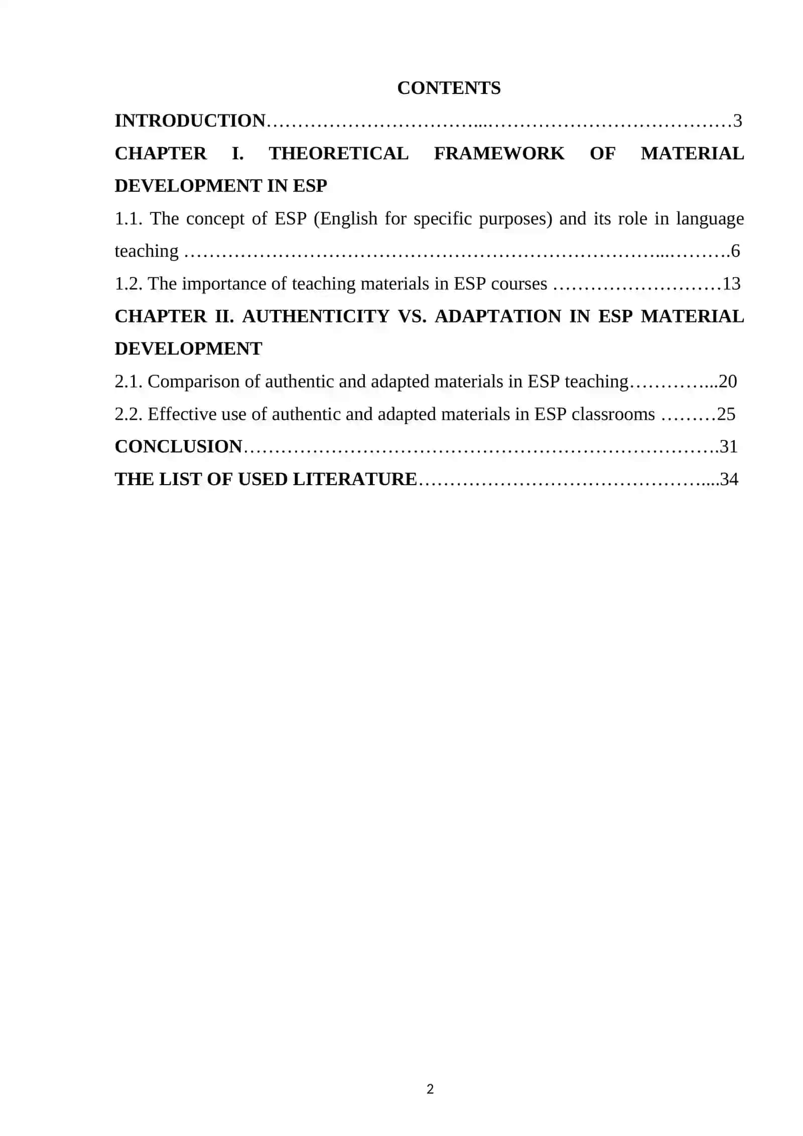 MATERIAL DEVELOPMENT FOR ESP: AUTHENTICITY VS. ADAPTATION 2