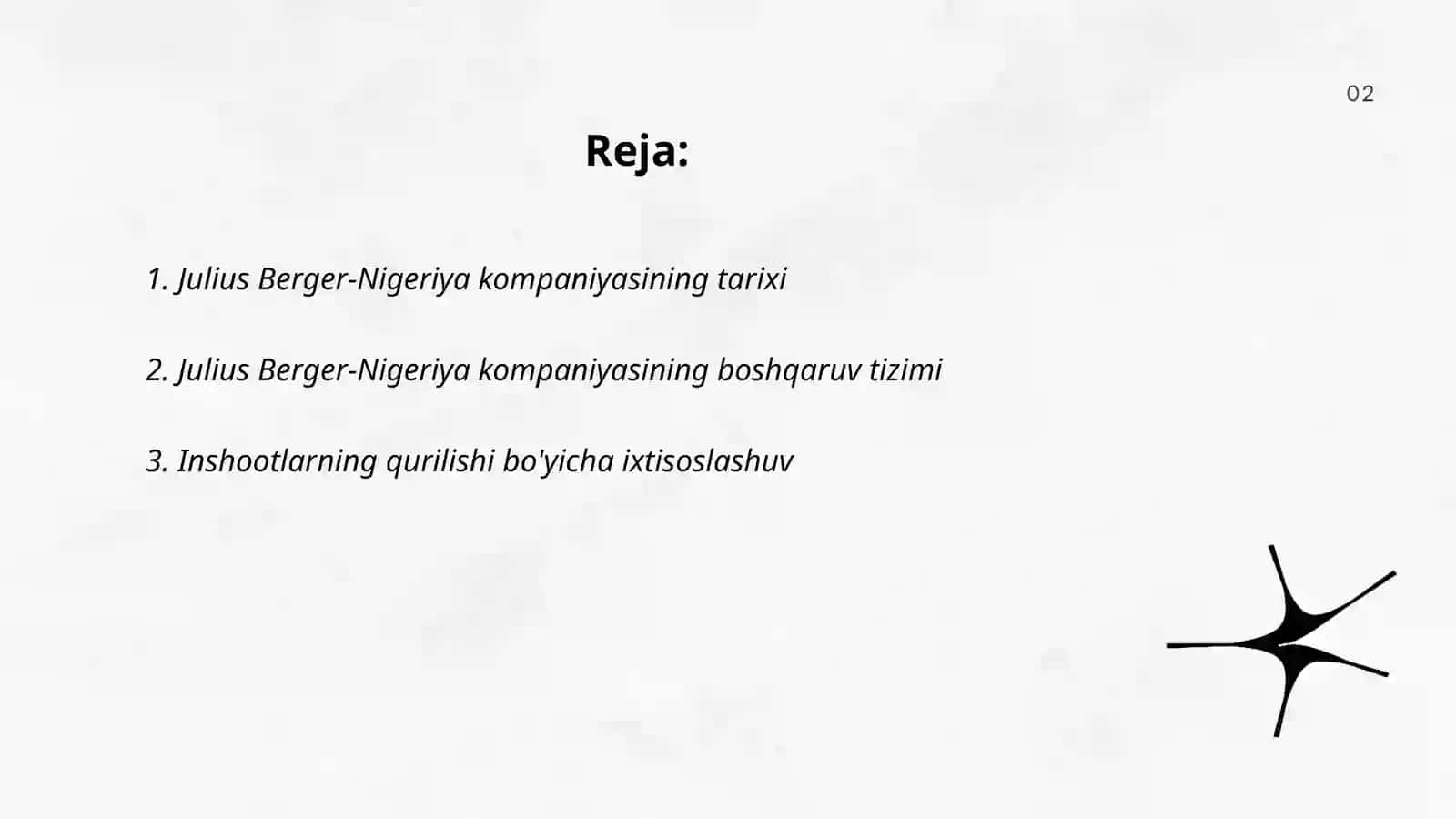 Julius Berger-Nigeriya kompaniyasi haqida malumot va kompaniyaning marketingi 2