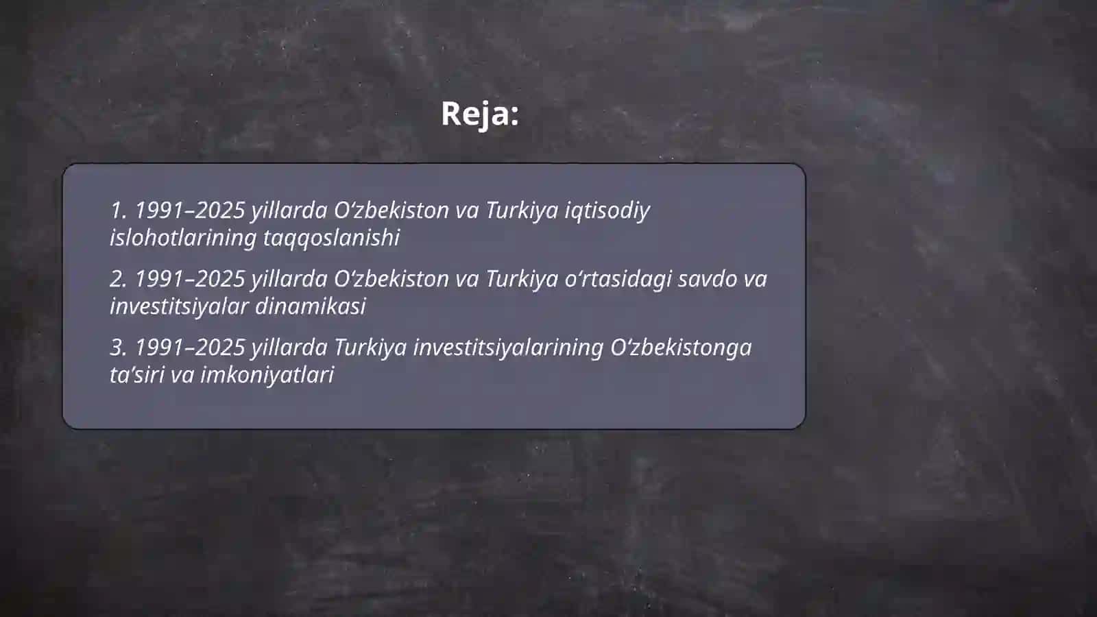 1991-2025 yillarda Oʻzbekistonda va Turkiyada iqtisodiyoti 2