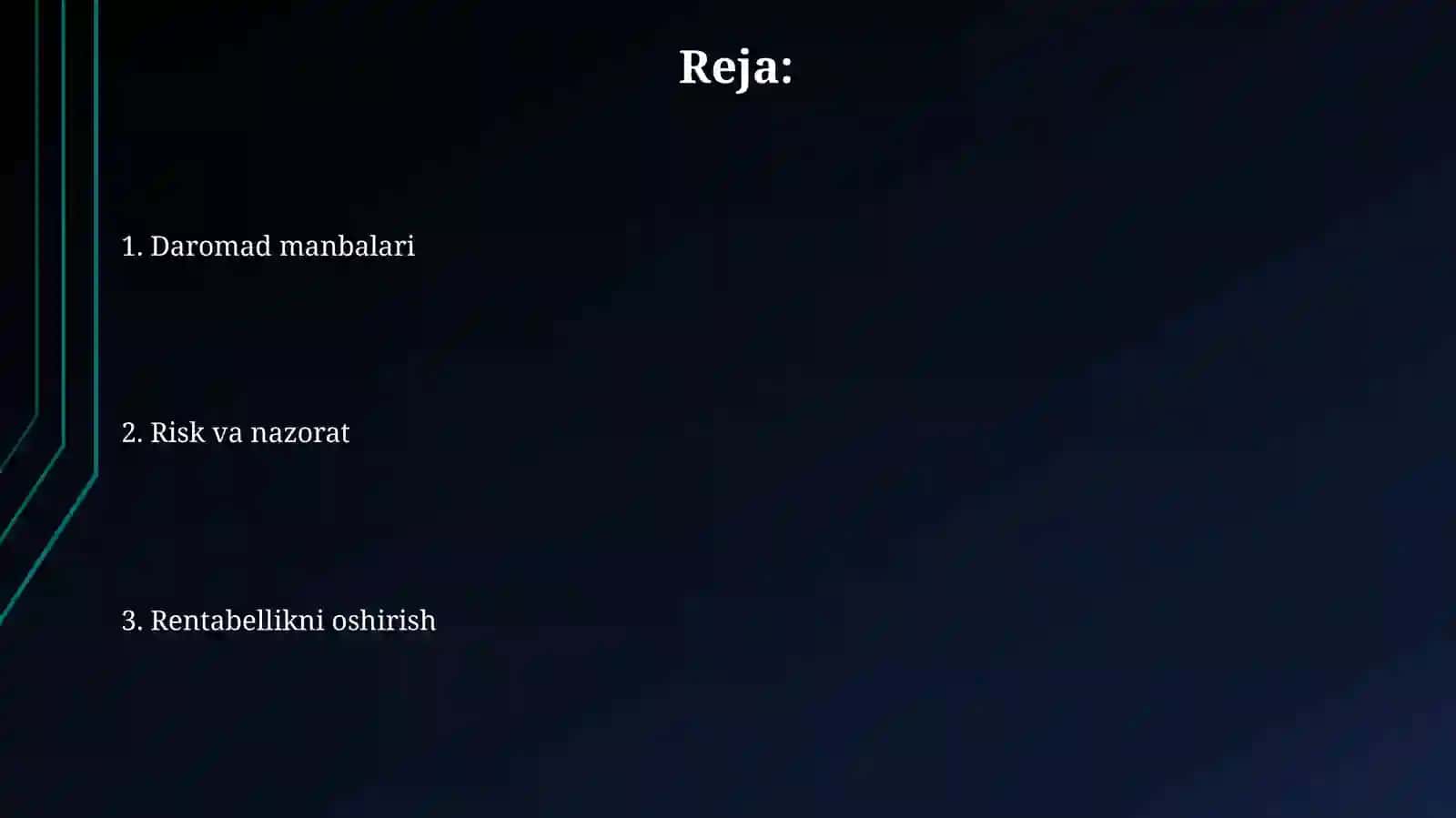 Tijorat banklari Foydalaridaromadlariboshqaruvi 2