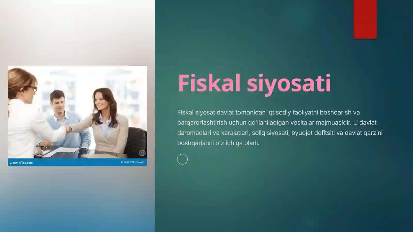 IQTISODIYOT VATURIZM. IQTISODIY O’SISHMUSTAQIL ISHI 2