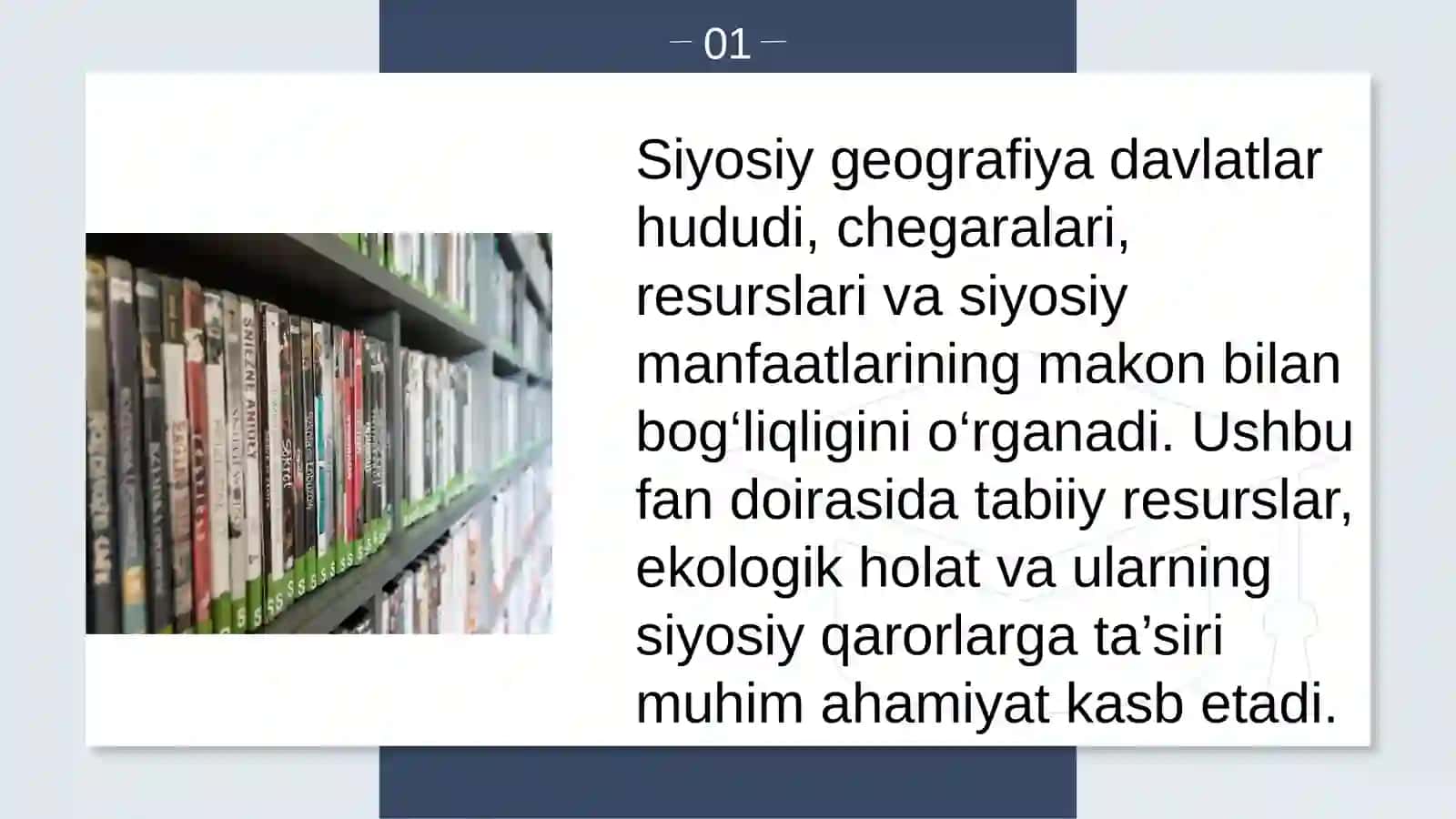 Siyosiy geografiya va ekologik xavfsizlik masalasini baholash 2