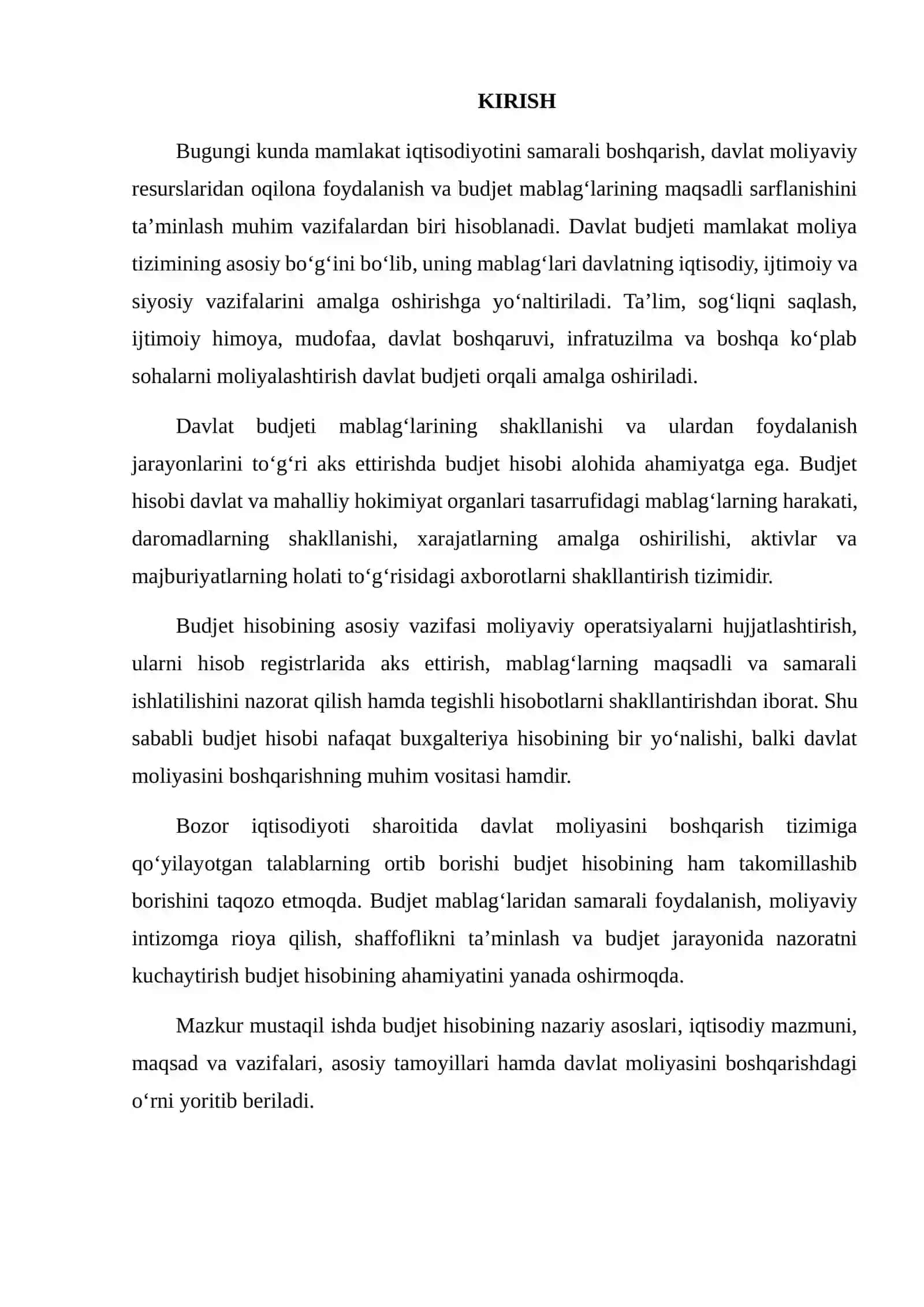 BYUDJET HISOBINING NAZARIY ASOSLARI VA IQTISODIY MAZMUNI 2