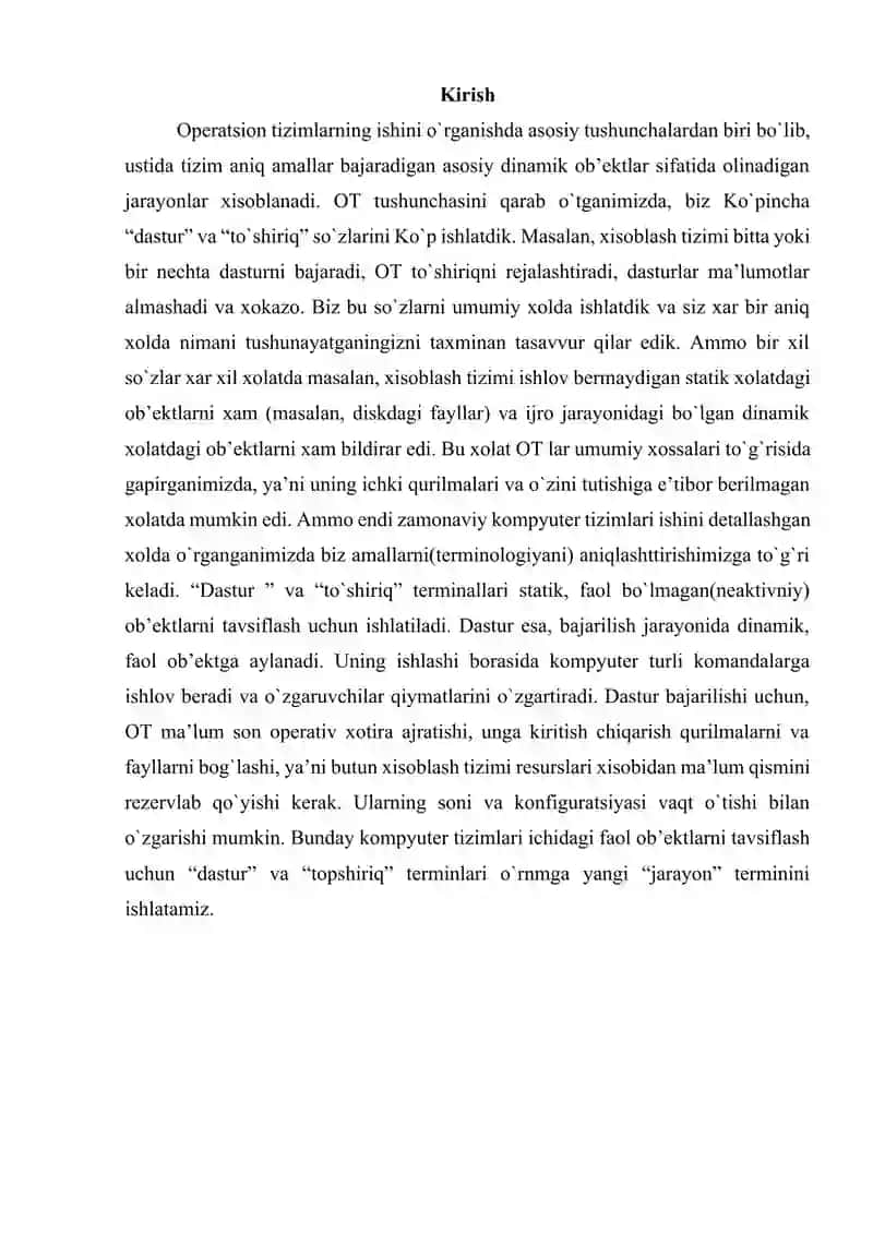 Operatsion tizimlarning jarayonini rejalashtirish algoritmlari 2