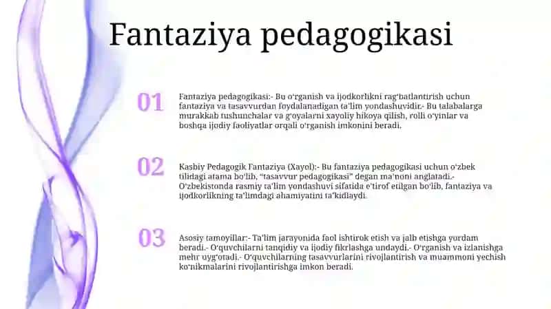 Kasbiy Pedagogik Fantaziya ( Xayol ) 2