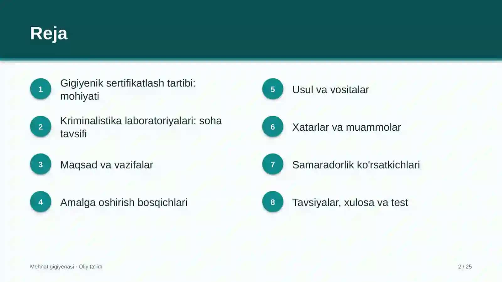 Kriminalistika laboratoriyalarida gigiyenik sertifikatlash tartibi 2