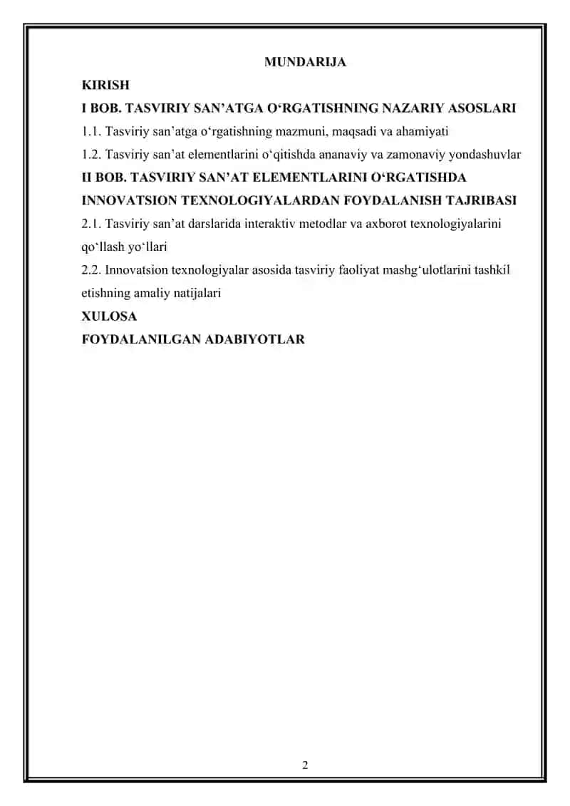 Tasviriy san'at elementlarini o'rgatishda innovatsion texnologiyalardan foydalanish 2