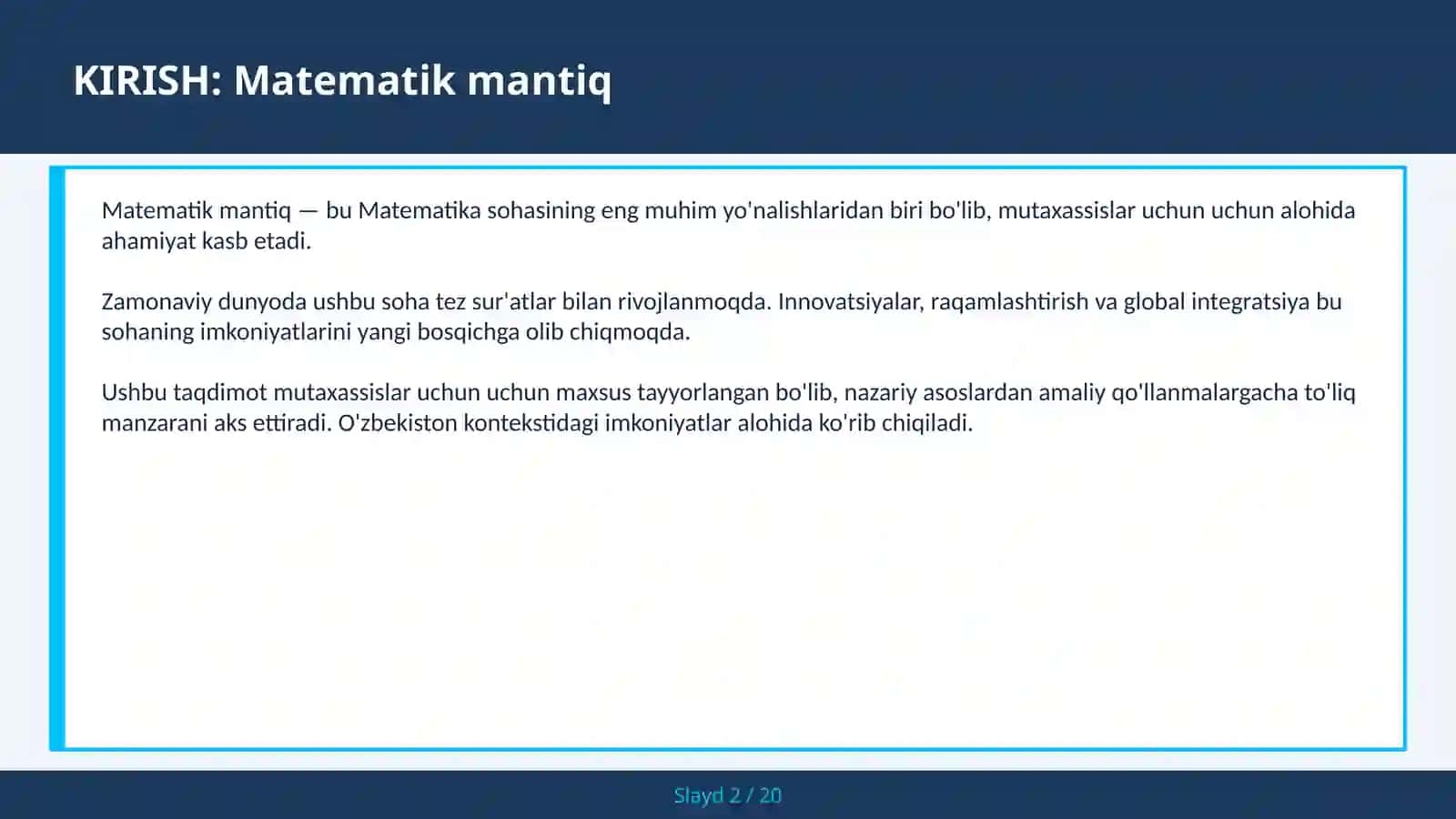 Matematik mantiq 2