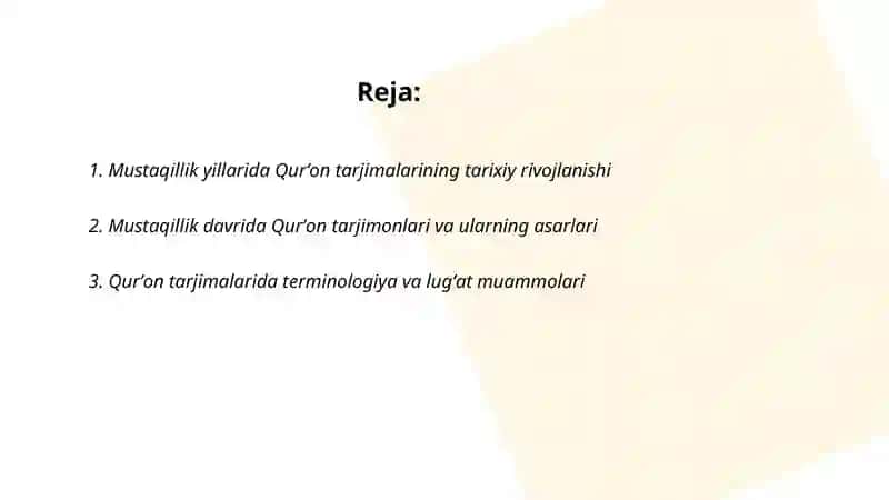 Mustaqillik yillarida Qurʼonning oʻzbek tiliga tarjima qilinishi va uning tasniflari 2
