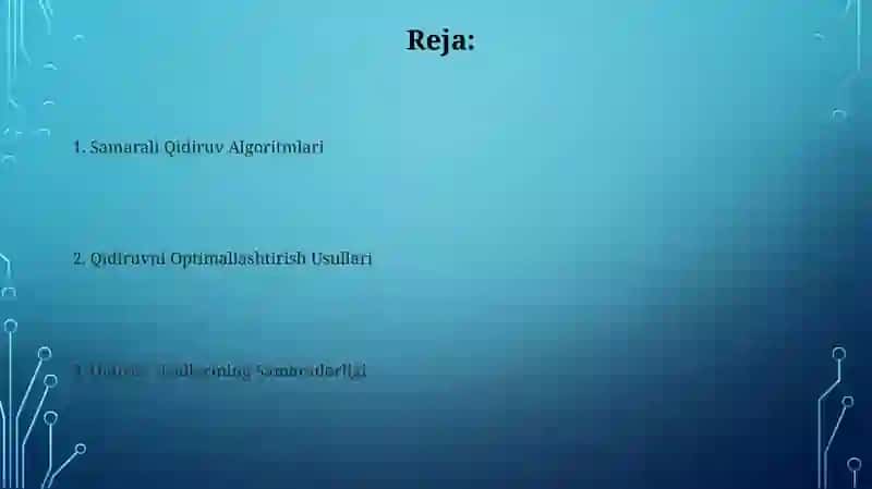Samarali Qidiruv Algoritmlari 2