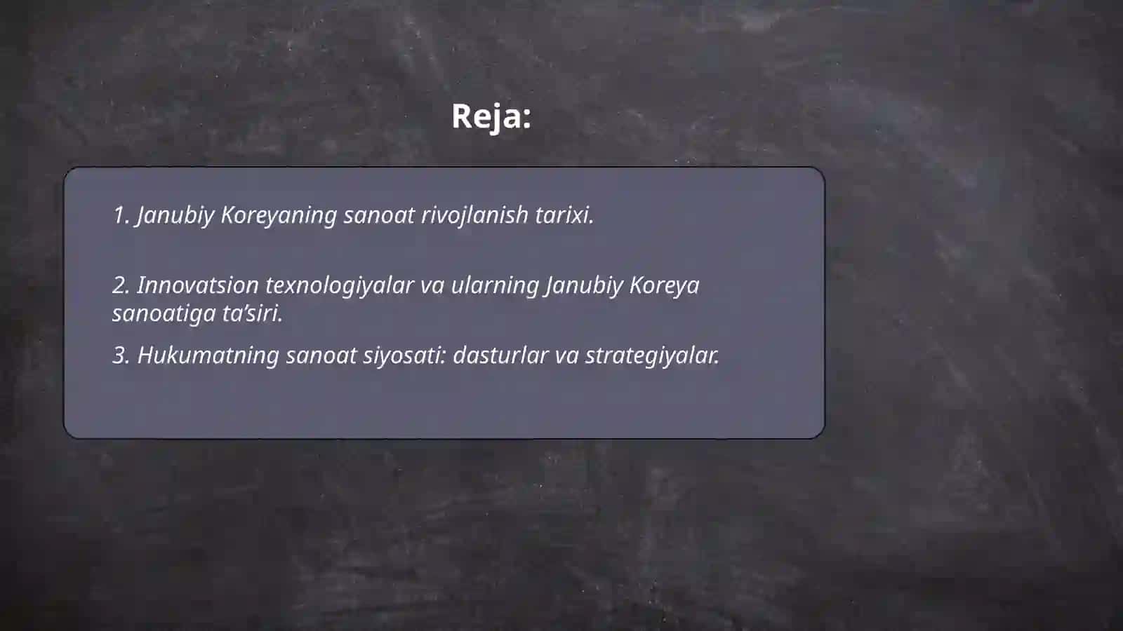 Janubiy Koreya sanoati: Innovatsion rivojlanish va davlat siyosatining tarmoqlar iqtisodiyotiga ta’siri 2