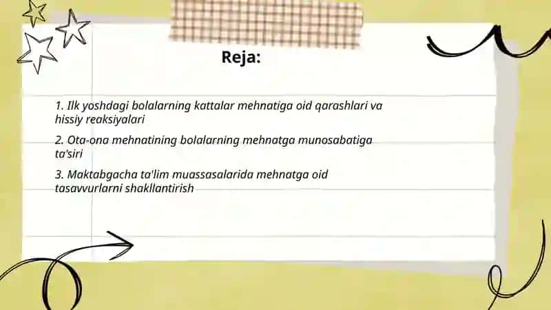 Ilk yoshdagi bolalaring kattalar mehnati ga munosabati 2
