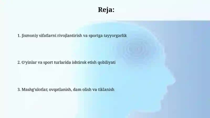 Jismoniy sifatlarni rivojlantirish o'yinlar va tanlangan sport turi bilan shugʻullanish qobiliyati 2