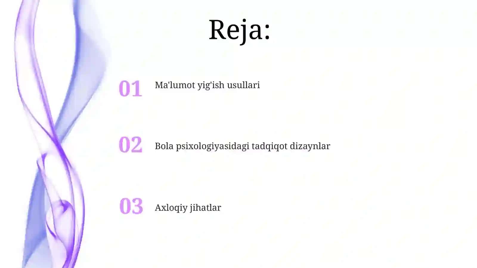 Bola psixologiyasidagi Tadqiqot Dizaynlar 2
