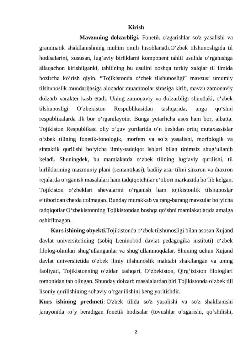 O'zbek tilidagi fonetik o'zgarishlar va ularning morfologik ta'siri 2