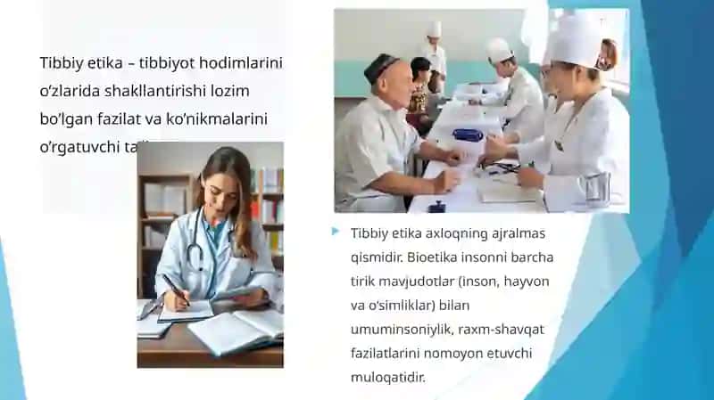 TIBBIYOT HODIMLARI FAOLIYATIDA ETIKA VA DEONTOLOGIYA MASALALARI 2