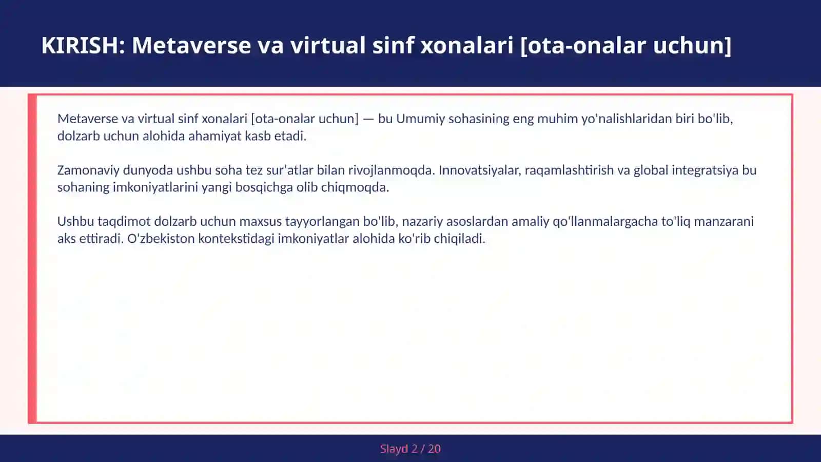 Metaverse va virtual sinf xonalari [ota-onalar uchun] 2