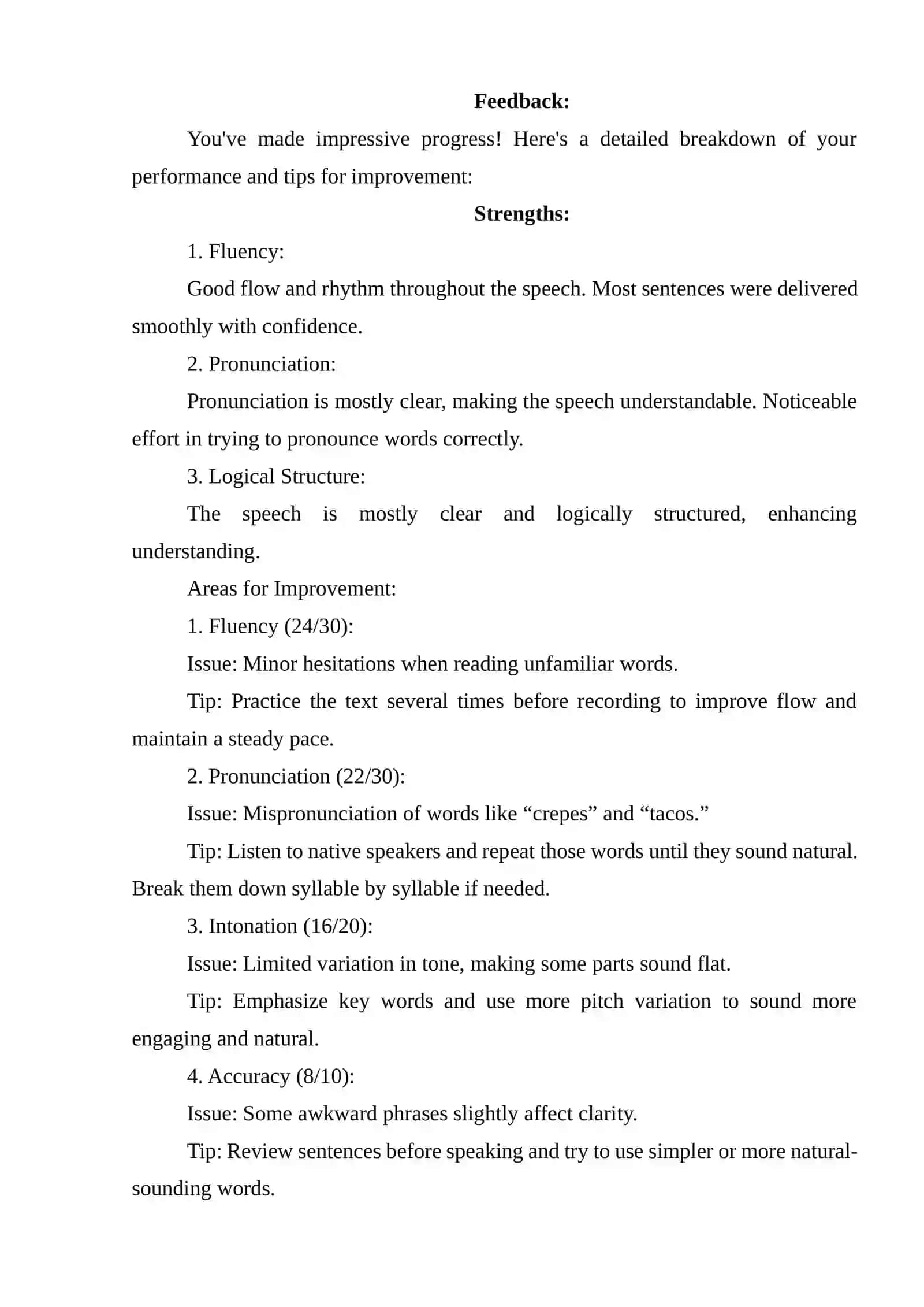 Speaking Skills Evaluation 2