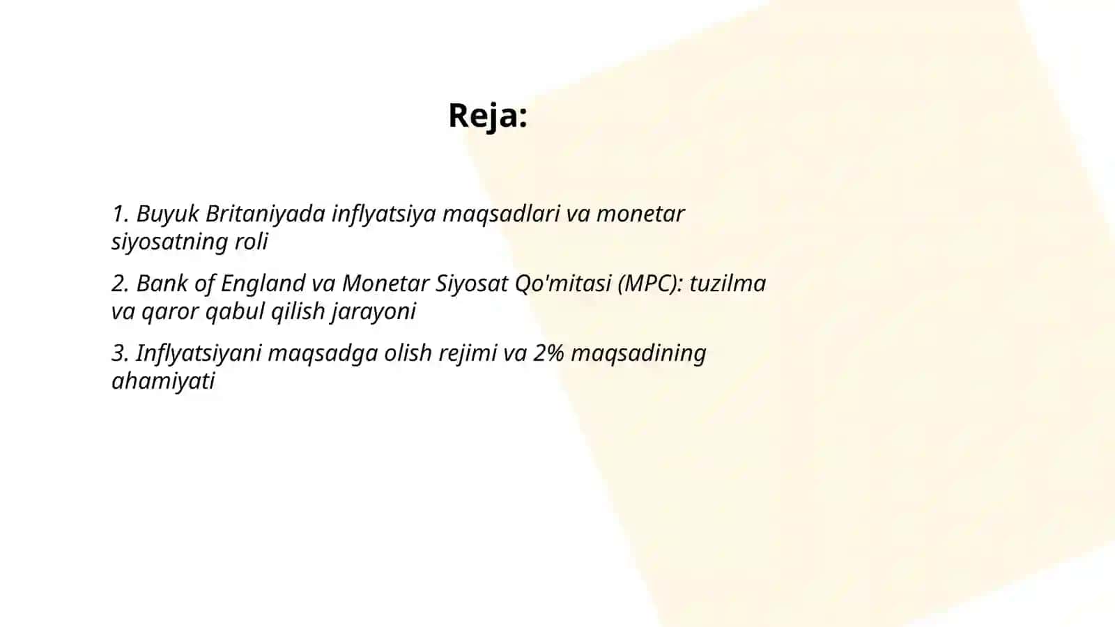 Monetar siyosat orqali inflyatsiyani jilovlash usullari 2