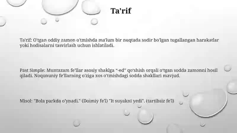 Past Simple 2