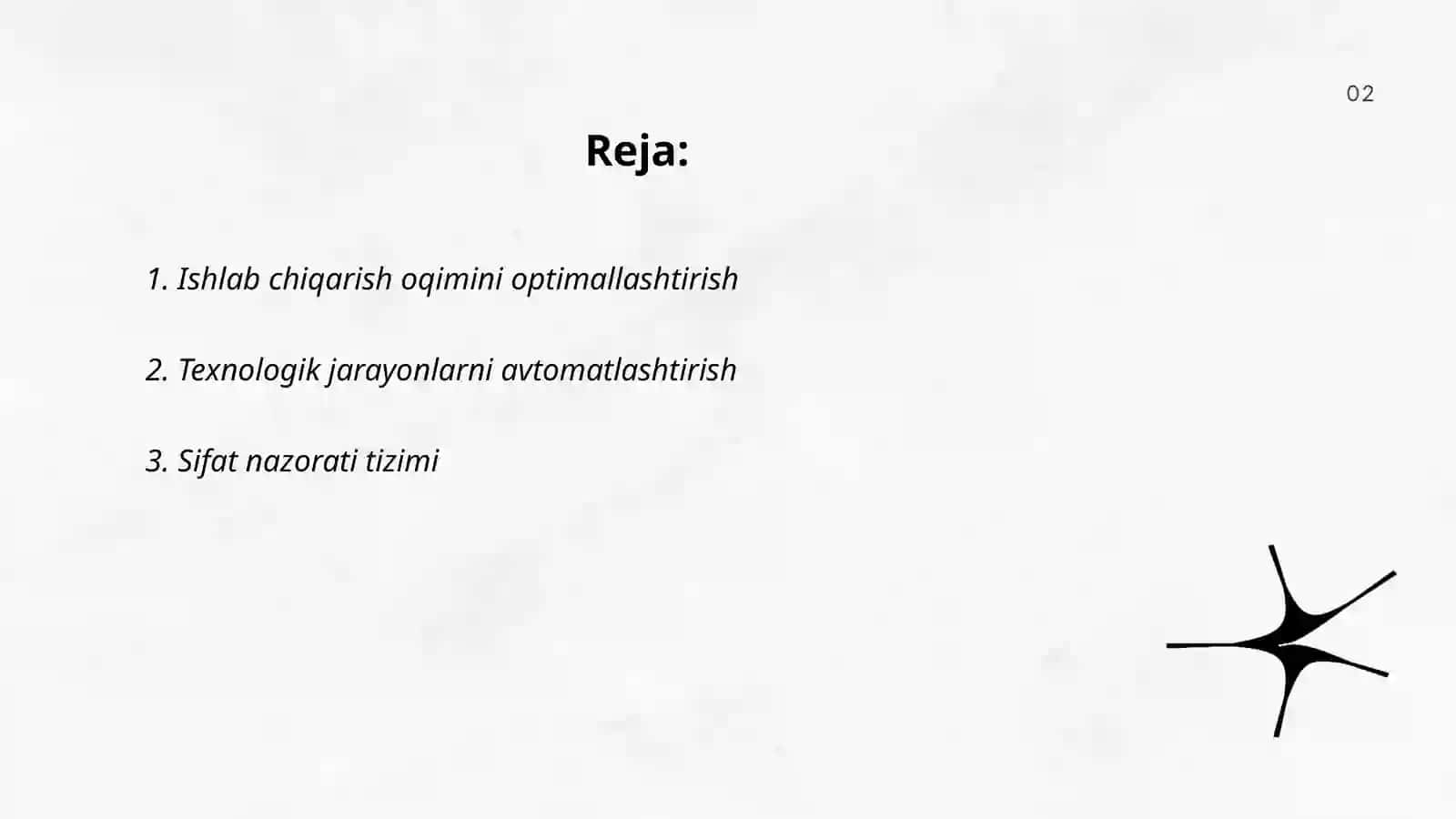 Ishlab chiqarish oqimini texnologik sxemasi 2