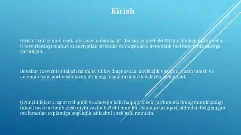 Sun'Iy Intelektda Obrazlarni Aniqlash 2