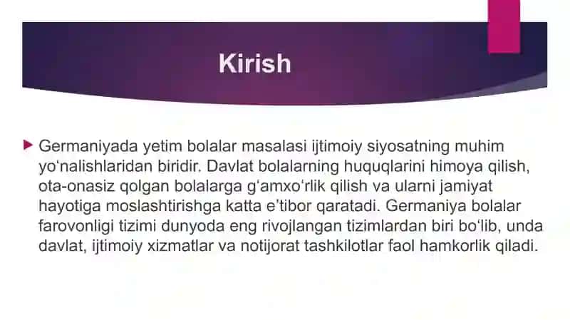 Germaniyada Yetim Bolalar 2