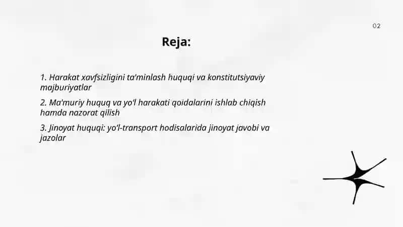 Harakat xavfsizligini ta'minlash huquqini boshqa tarmoq huquqlari bilan bog'liqligi 2