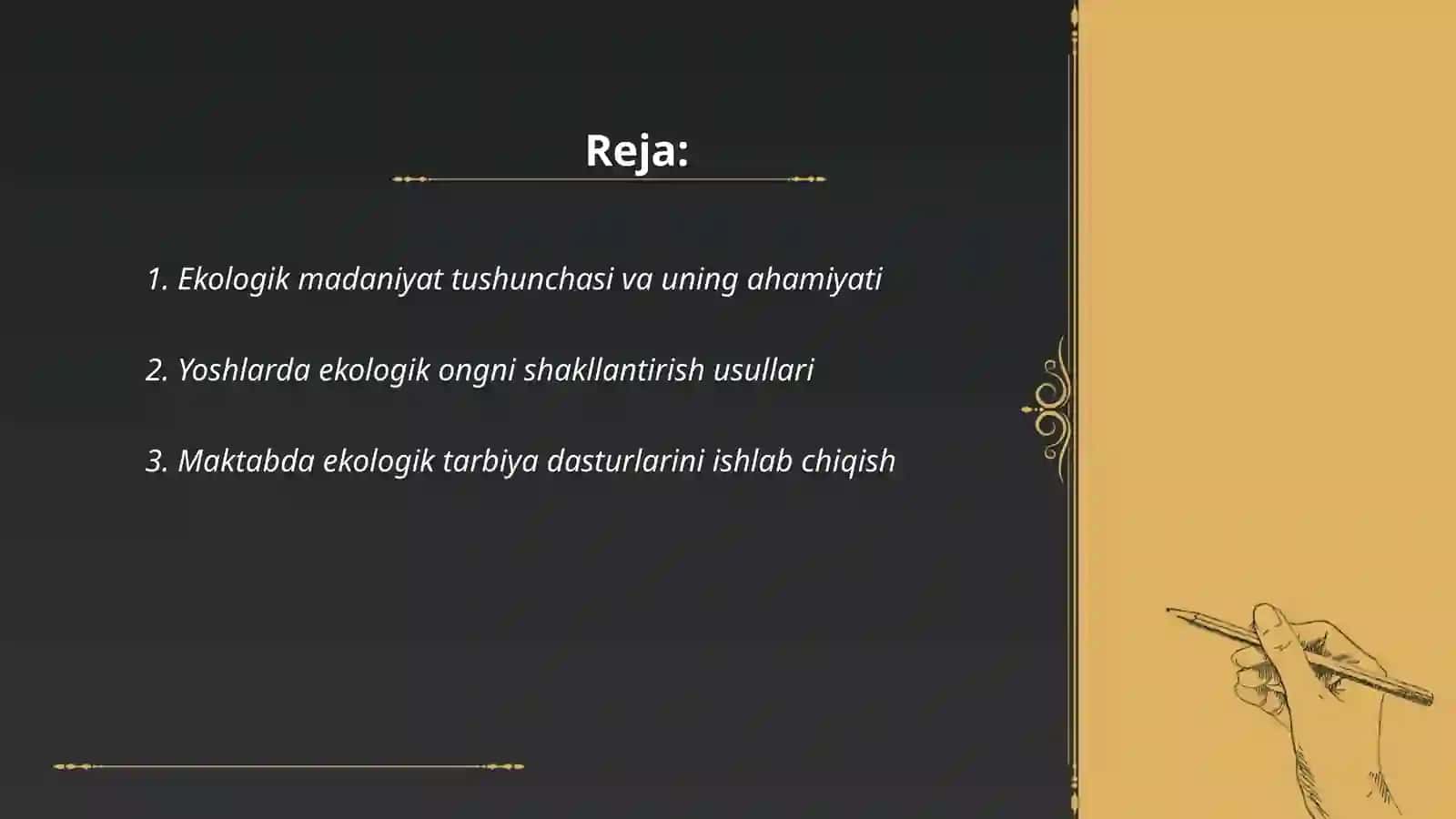 Ekologik madaniyatni shakllantirish 2