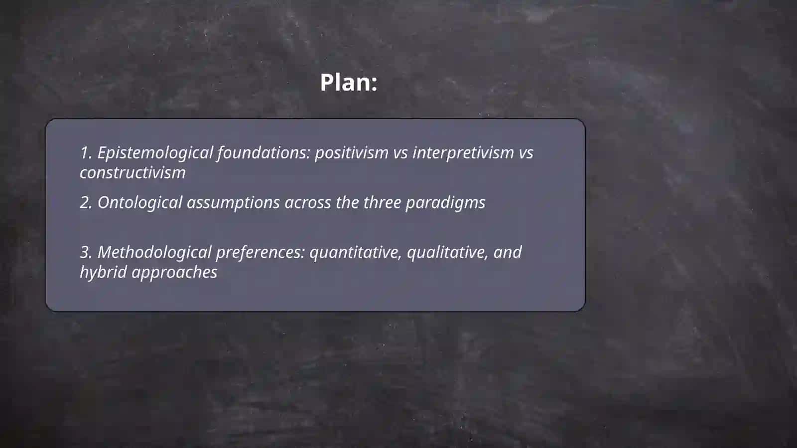 Comparing scientific paradigms, positivism,interpretivsm,constructivsm 2