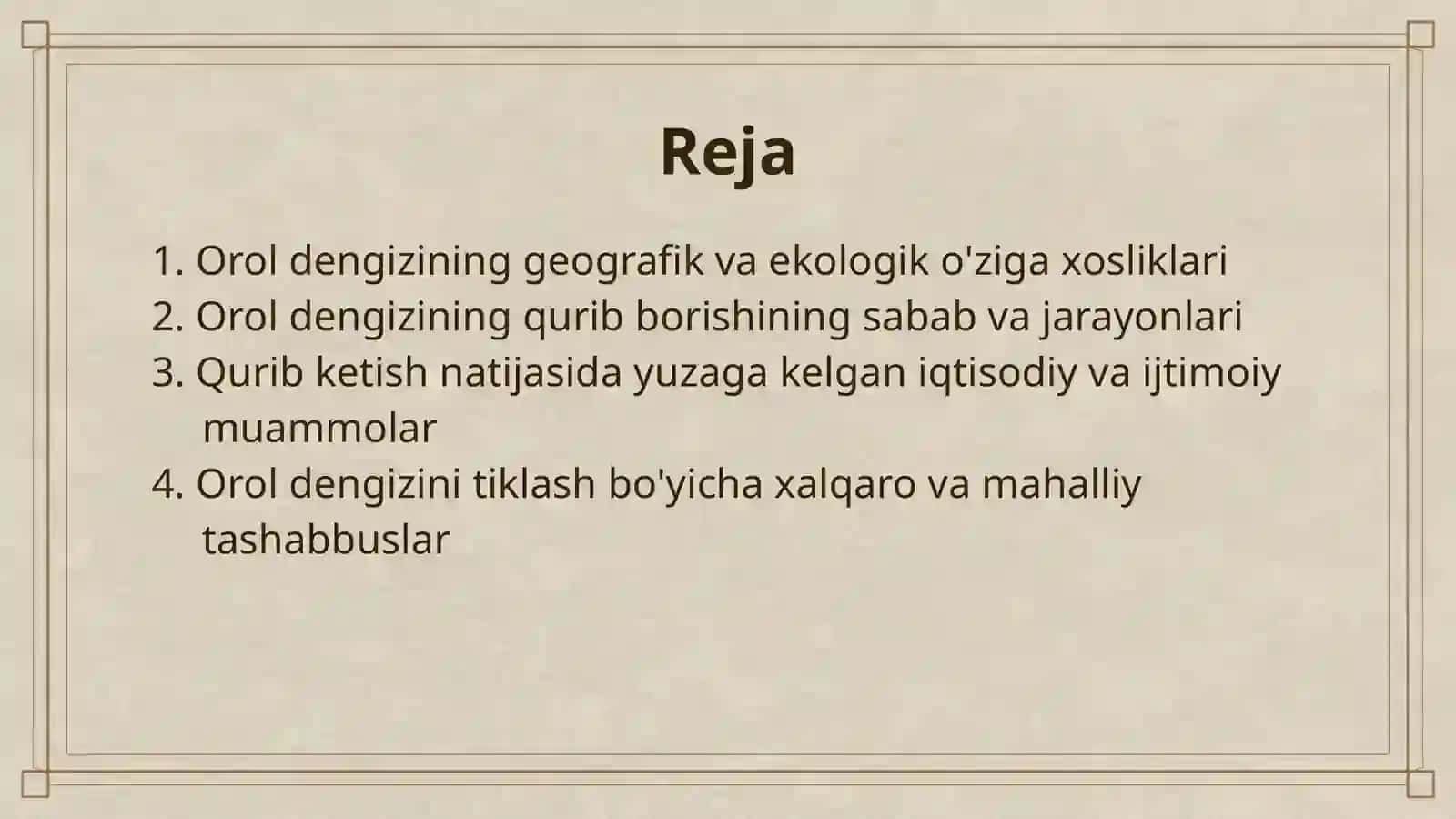OROL DENGIZI MUAMMOSI VA UNING OQIBATLARI 2