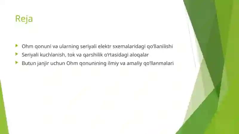 Butun zanjir uchun Om qonuni 2