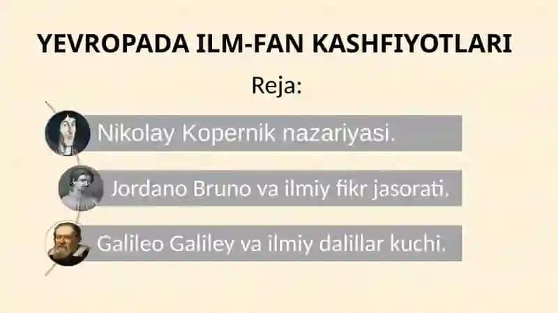YEVROPADA ILM-FAN KASHFIYOTLARI 2