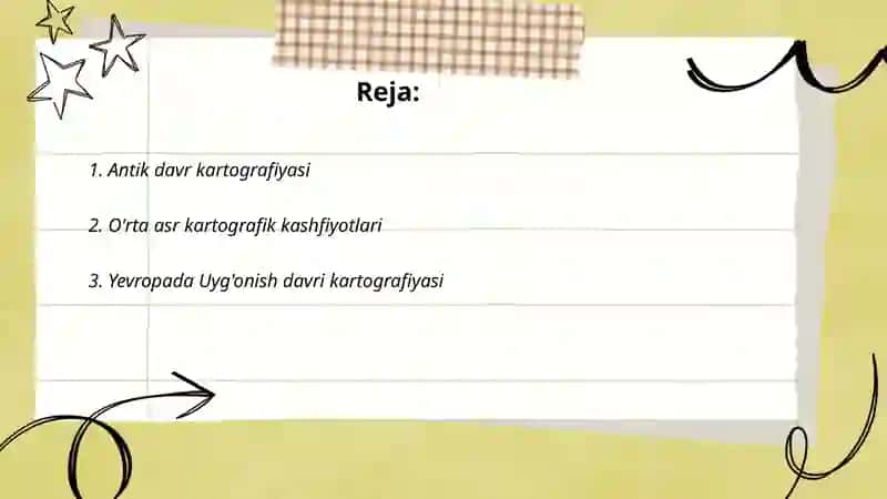 Kartografiyaning rivojlanish tarixini oʻrganish 2
