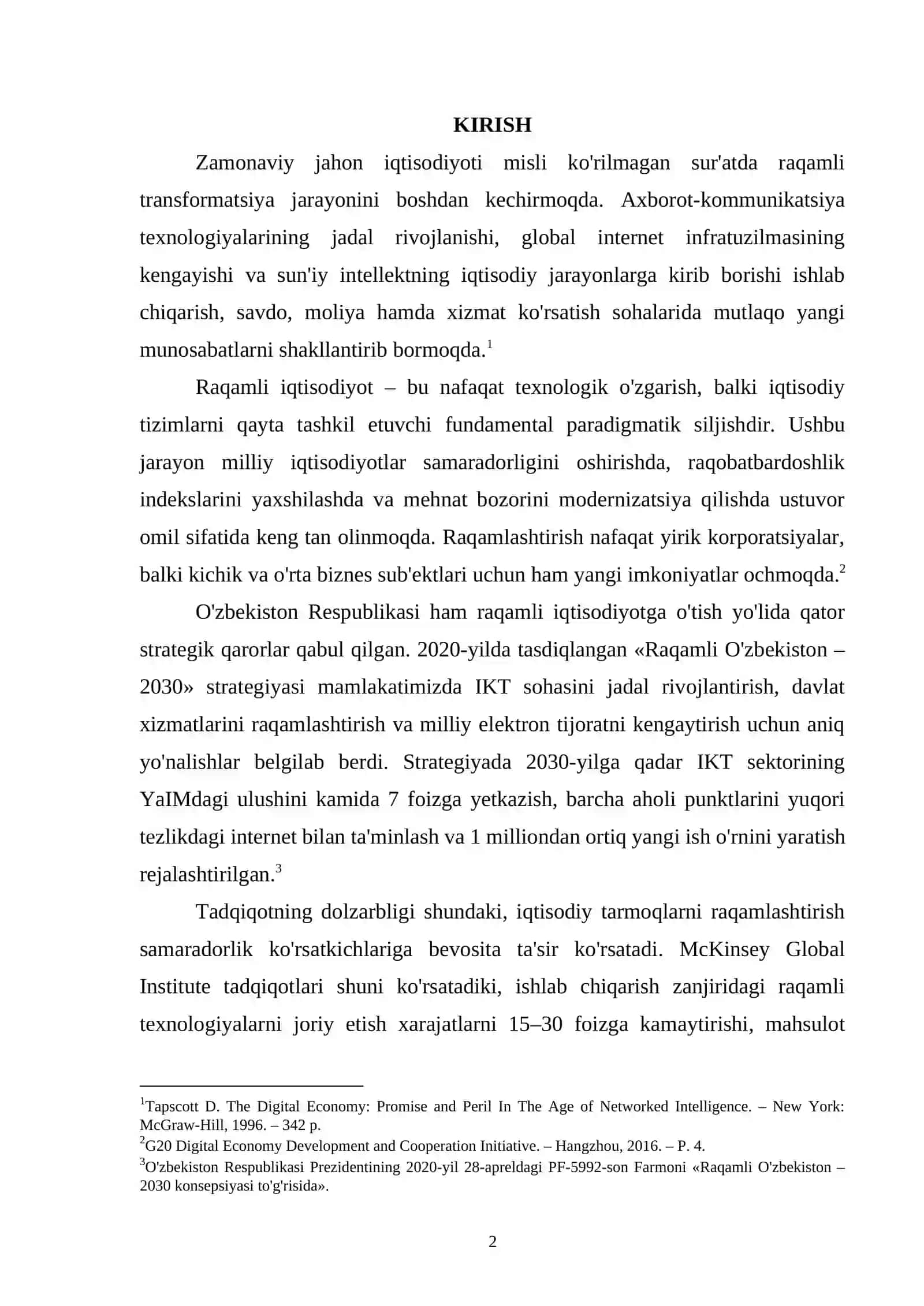 IQTISODIY TARMOQLARNI RAQAMLASHTIRISH ASOSIDA SAMARADORLIGNI OSHIRISH 2