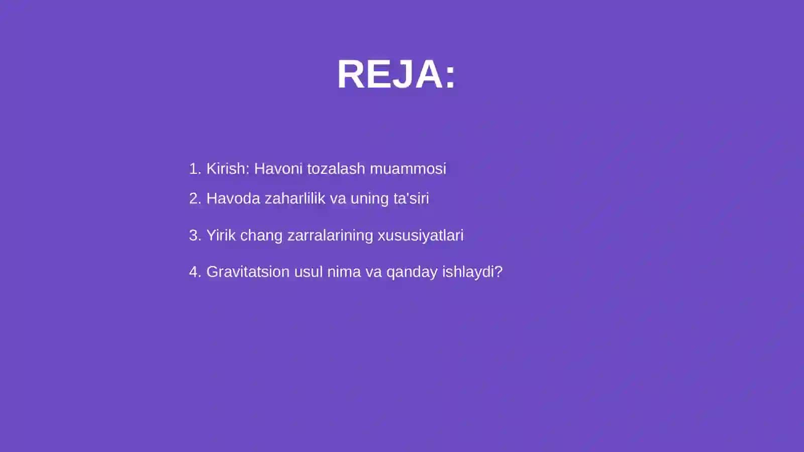 Kirish: Havoni tozalash muammosi 2