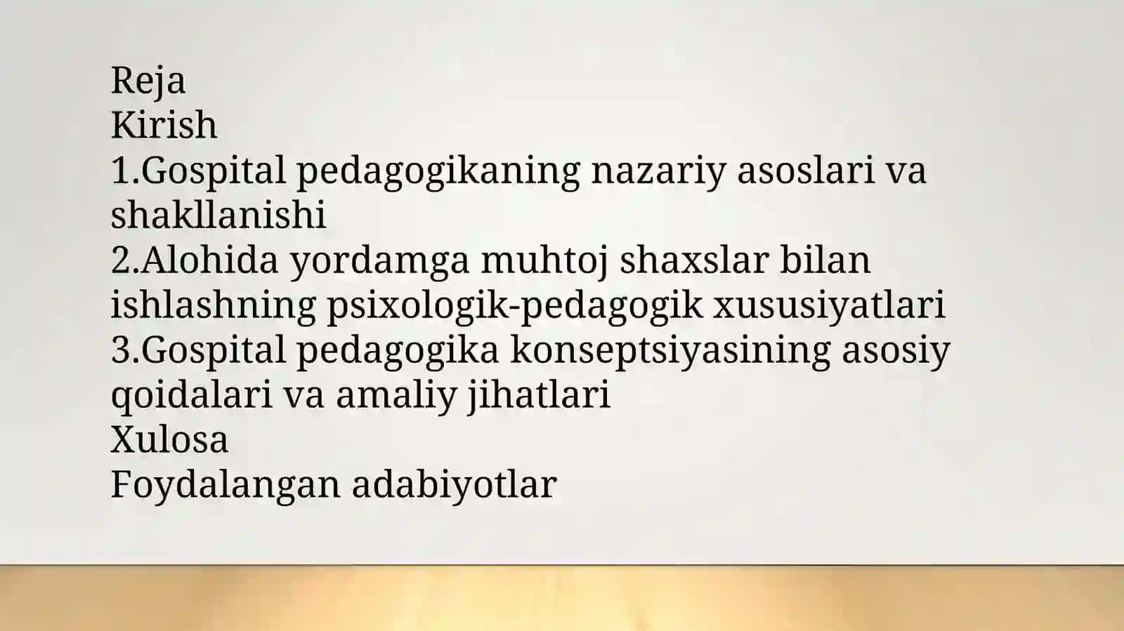 Alohida yordamga muhtoj shaxslar bilan ishlashda Gospital pedagogika konseptsiyasining mohiyati va asosiy qoidalari. 2